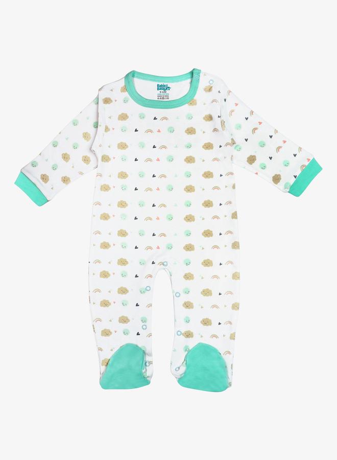 بابيز_بيسك طقم 5 قطع - مريلة، رومبر، قفازات، قبعة، وبدلة نوم - Image 2